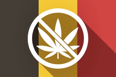 Uzun Almanya bayrağı ile bir değil bir esrar yaprak gölge regl