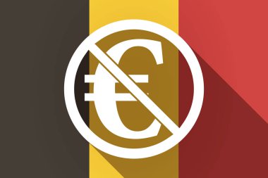 Uzun gölge Almanya bayrağı bir euro ile oturum izin verilmiyor bir si