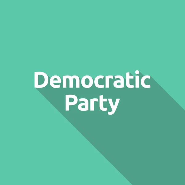 Ilustración del texto Partido Demócrata — Vector de stock