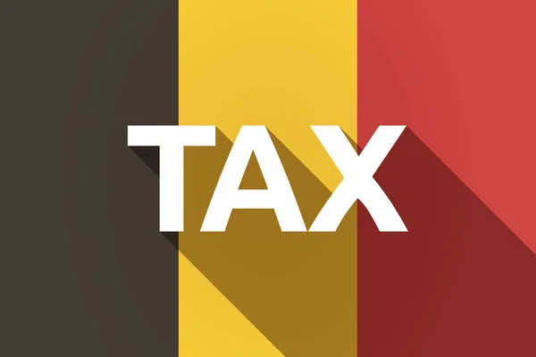 Ombre longue drapeau Allemagne avec le texte TAX — Image vectorielle