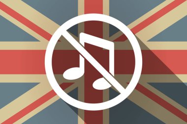 İngiltere bayrak değil izin verilen bir signa içinde bir nota ile uzun gölge