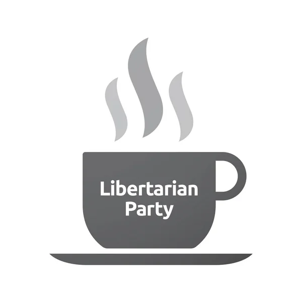 与文本自由党孤立的咖啡杯 — 图库矢量图片