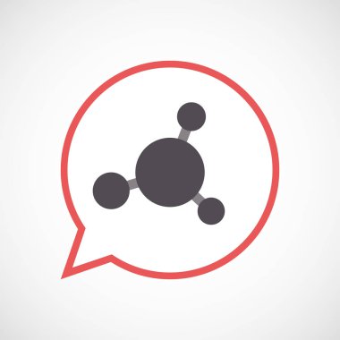 Birbirine bağlı net işareti ile izole komik balon 