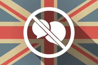 Uzun gölge İngiltere bayrağı bir değil iki komik Balonlu s izin