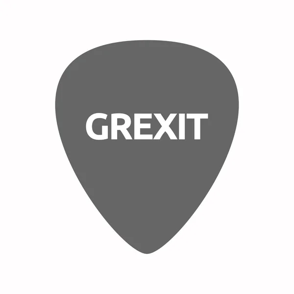 Plettro di chitarra isolato con il testo GREXIT — Vettoriale Stock