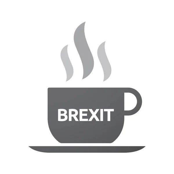 Vereinzelter Kaffeebecher mit dem Text Brexit — Stockvektor