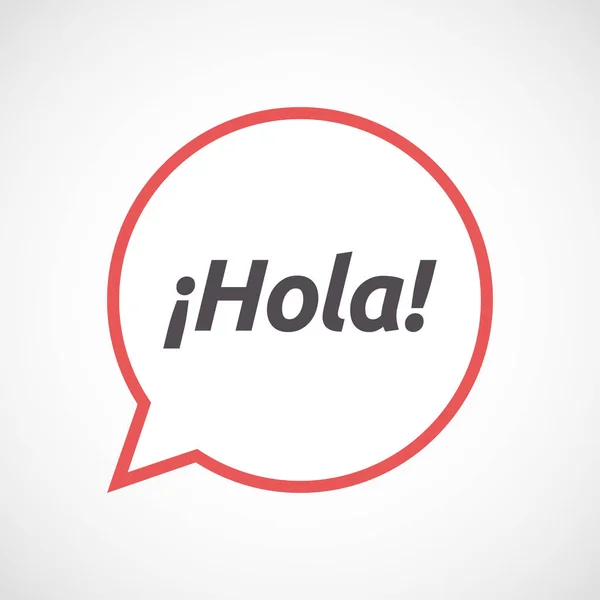 Izolované komické bubliny s textem Hello! ve španělském jazyce — Stockový vektor