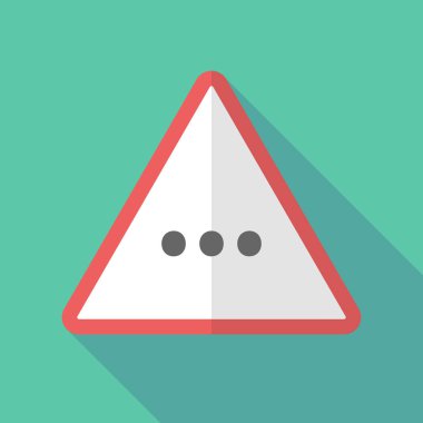 Uzun üç nokta ortografik işareti ile gölge uyarı işareti