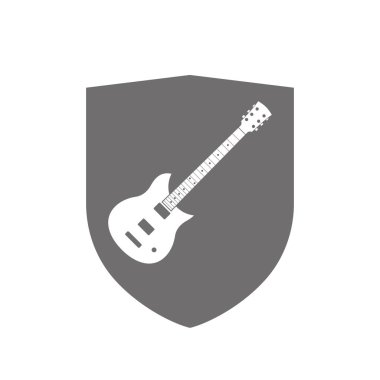 Bir elektro gitar ile izole kalkan