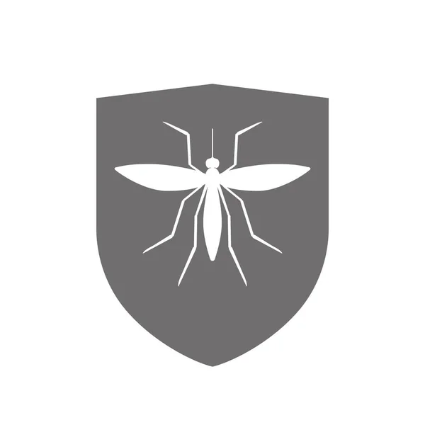 Isolierter Schild mit einer Mücke — Stockvektor