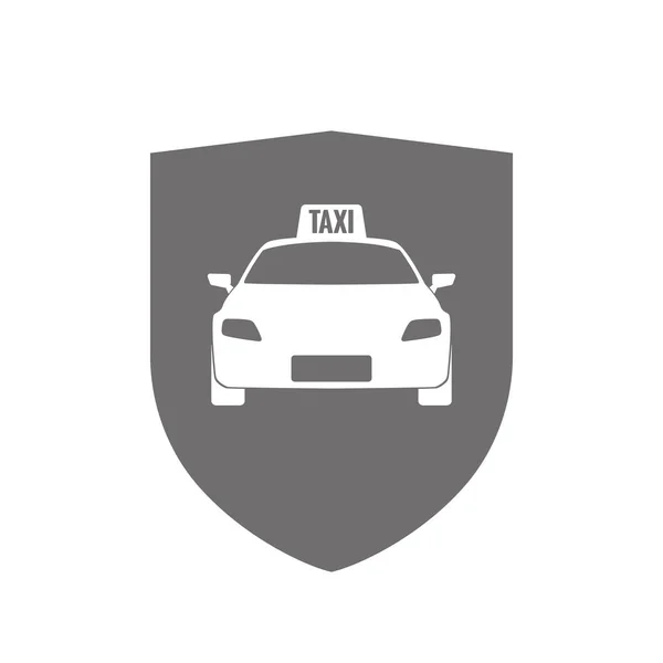 Escudo aislado con un icono de taxi — Vector de stock