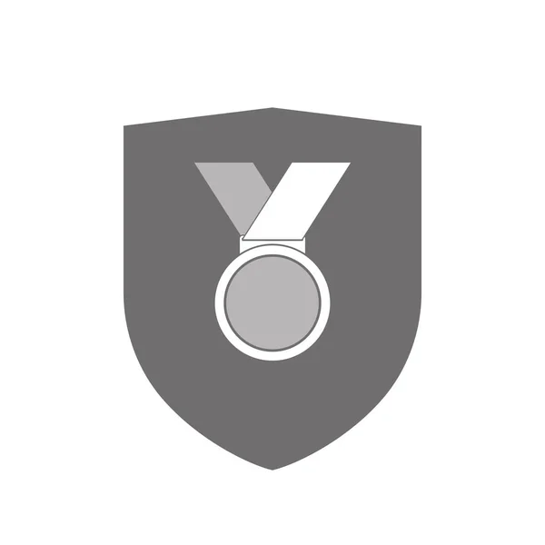 Escudo aislado con una medalla — Archivo Imágenes Vectoriales