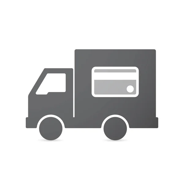 Camion isolé avec carte de crédit — Image vectorielle