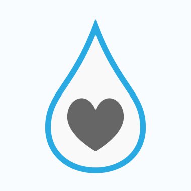 İzole su bırak kalp poker oyun kağıdı imzala