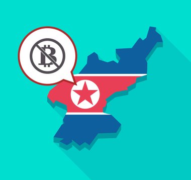 Kore Demokratik Halk Cumhuriyeti harita bir değil bitcoin işaretli bir sinyal izin 