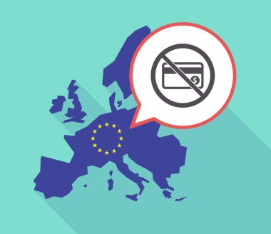 Uzun AB harita değil izin verilen bir sinyal içinde kredi kartıyla gölge 