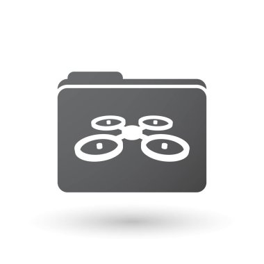İzole klasör sinyal quadcopter drone ile