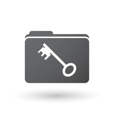 İzole klasör sinyal ile bir vintage anahtar