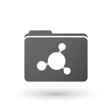 İzole klasör sinyal birbirine bağlı net işareti 