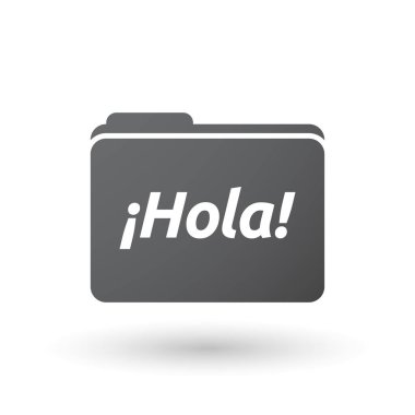 Hello metnini ile izole klasör sinyal! İspanyol dilinde