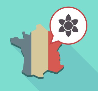 Fransa: lotus çiçeği ile uzun gölge