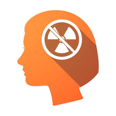 Bir radyoaktivite ile izole kadın baş imzalamak bir değil regl