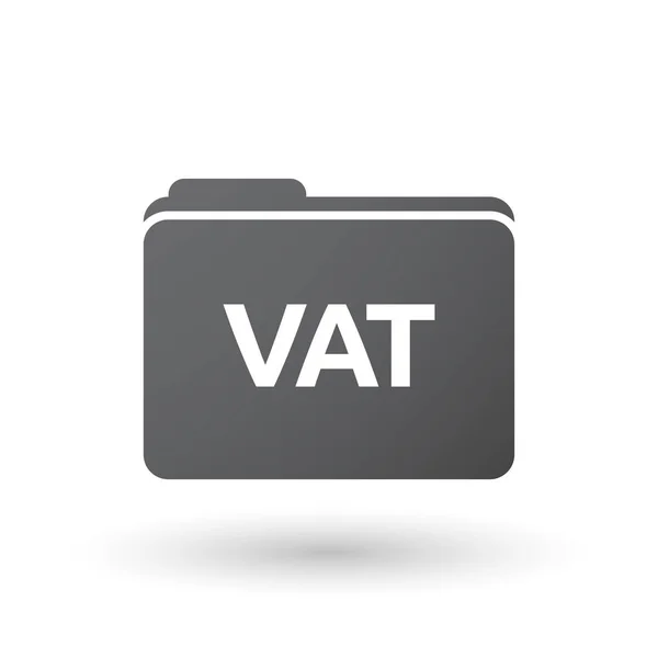 Señal de carpeta aislada con el acrónimo IVA del impuesto sobre el valor añadido — Vector de stock