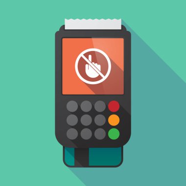 Si uzun gölge dataphone bir değil bir dokunaklı el ile izin