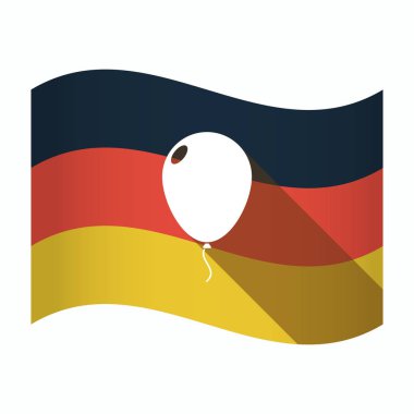 Bir balon ile izole Almanya bayrağı