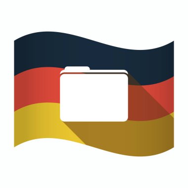 Bir klasör ile izole Almanya bayrağı 