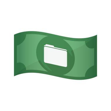 Bir klasör ile izole banknot 