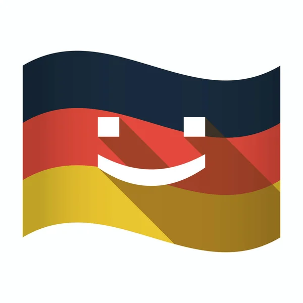 Isolated Germany flag with a smile text face — Stock Vector