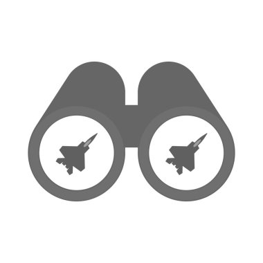 Yalıtılmış bir savaş uçağı dürbünle