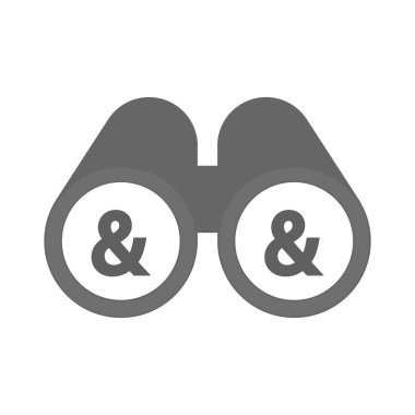 Bir 've'işareti ile izole dürbün