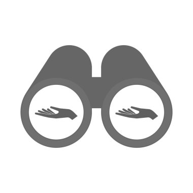 Bir el sunan izole dürbün