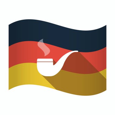 Bir sigara boru ile izole Almanya bayrağı