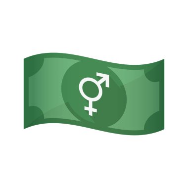 Bir bigender ile izole banknot