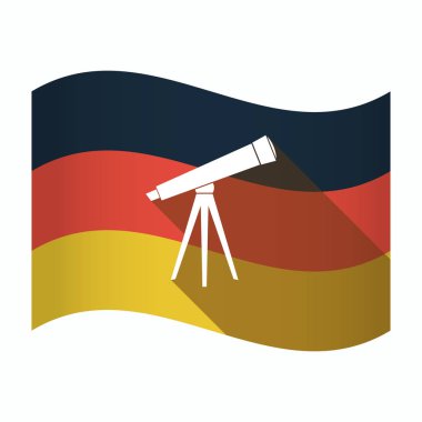 Bir teleskop ile izole Almanya bayrağı