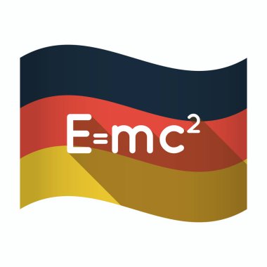 Görelilik teorisi formülü ile izole Almanya bayrağı