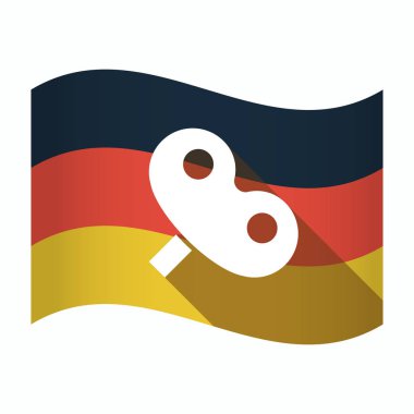 Bir oyuncak krank ile izole Almanya bayrağı