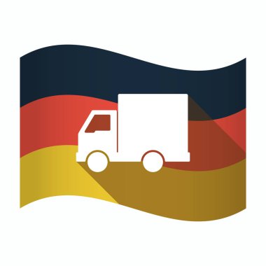 Bir kamyon ile izole Almanya bayrağı