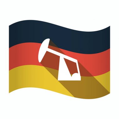 Atbaşı pompası ile izole Almanya bayrağı