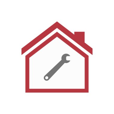 Bir somun anahtarı ile izole ev