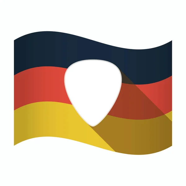 Απομονωμένη Γερμανία σημαία με ένα «πλήκτρον» — Διανυσματικό Αρχείο