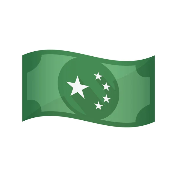 Izolované bankovek s vlaječkou pětihvězdičkové Čína — Stockový vektor