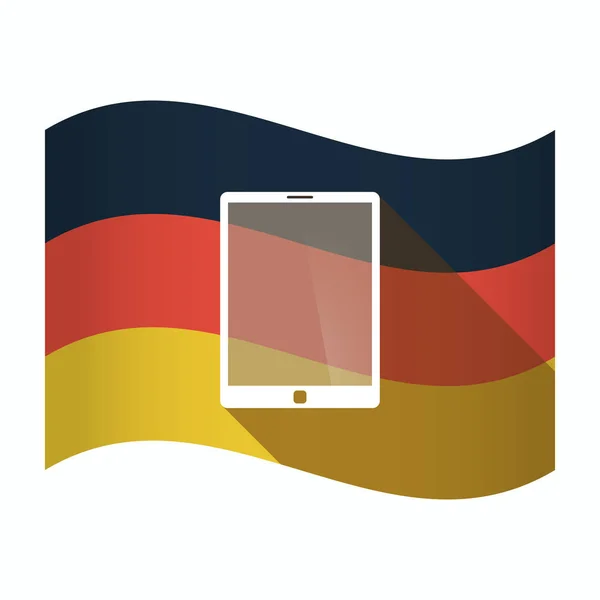 Deutschland-Fahne mit Tablet-Computer — Stockvektor