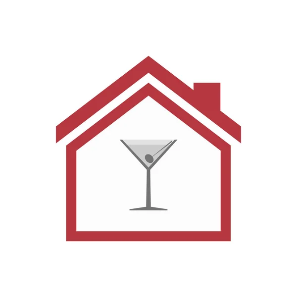 Domek s koktejlové sklenice — Stockový vektor