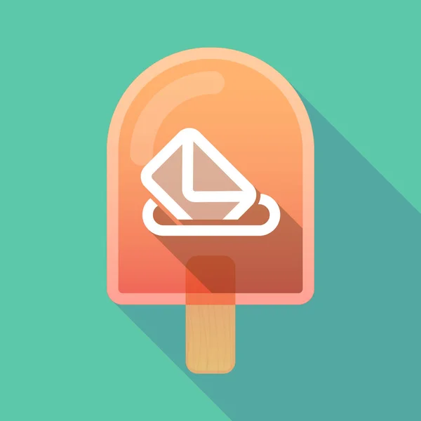 Long shadow ice cream with  a ballot box — Stock Vector