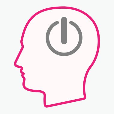 Bir kapatma tuşu ile izole baş