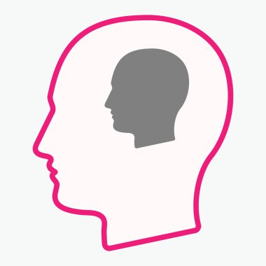 Erkek bir kafa ile izole baş